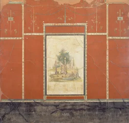 Paesaggio rustico, dalla stanza rossa nella Villa di Agrippa Postumo a Boscotrecase, 10 a.C.